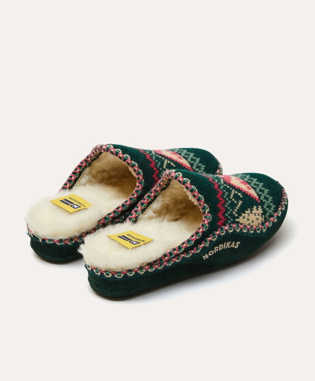 Nordikas ZAPATILLAS DE CASA MUJER REFUGIO VERDE BOTELLA