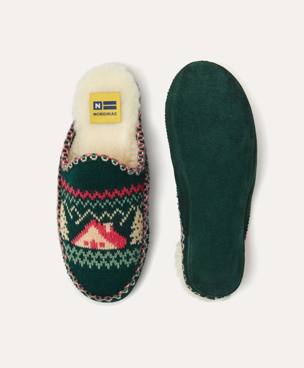 nordikas ZAPATILLAS DE CASA MUJER REFUGIO VERDE BOTELLA