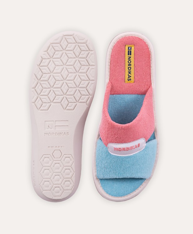 Nordikas ZAPATILLAS DE CASA MUJER TOALLA CIELO CORAL