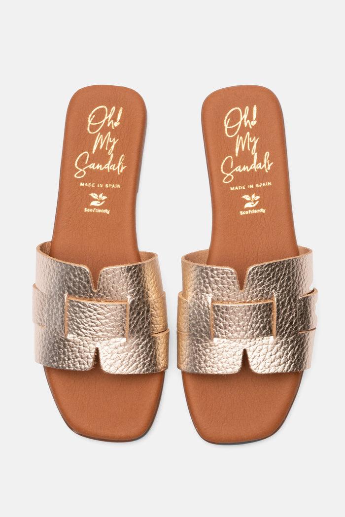 Oh My Sandals Sandalia Mujer Piel Alexia Champán