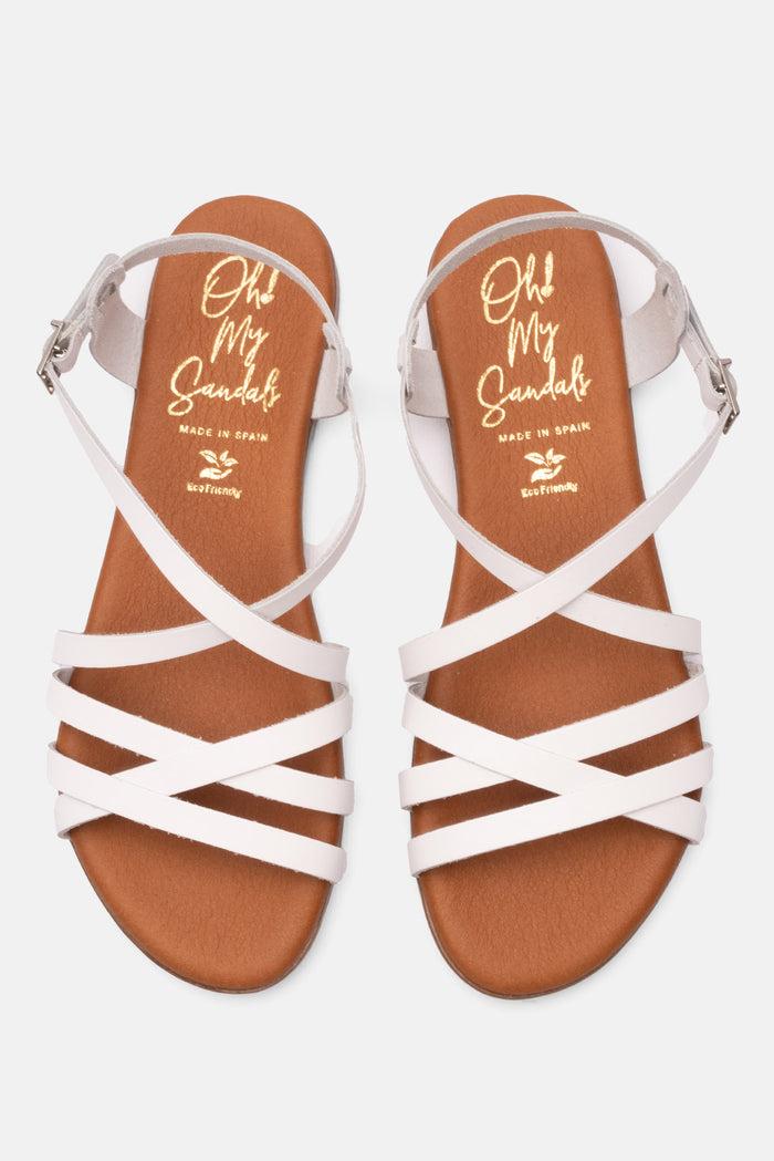 Oh My Sandals Sandalia Mujer Piel Brenda Blanco