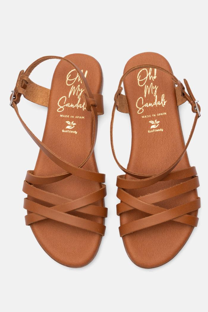 Oh My Sandals Sandalia Mujer Piel Brenda Roble