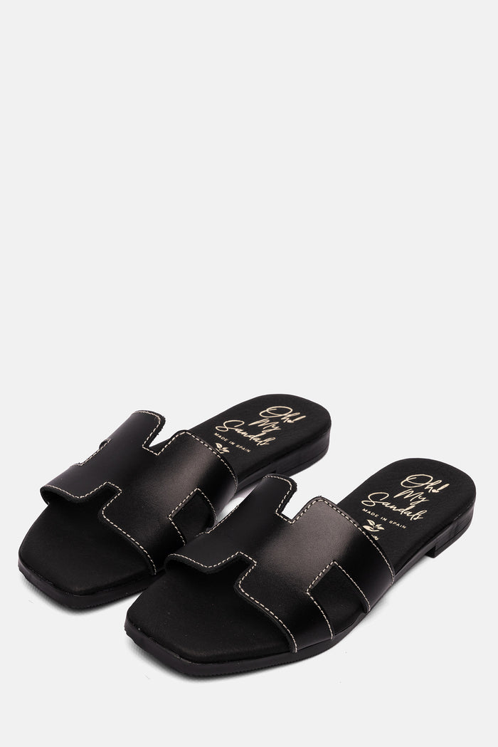 Oh My Sandals Sandalia Mujer Piel Denise Negro