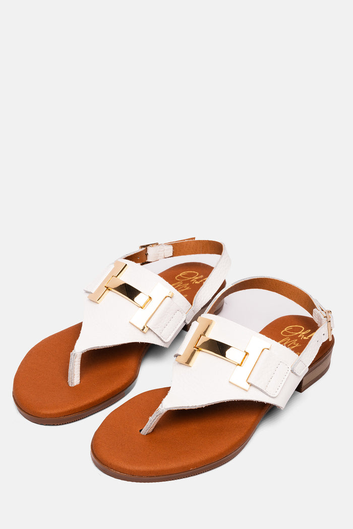 Oh My Sandals Sandalia Mujer Piel Gisela Blanco