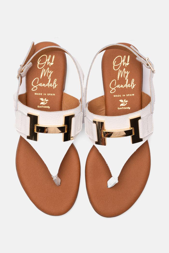 Oh My Sandals Sandalia Mujer Piel Gisela Blanco