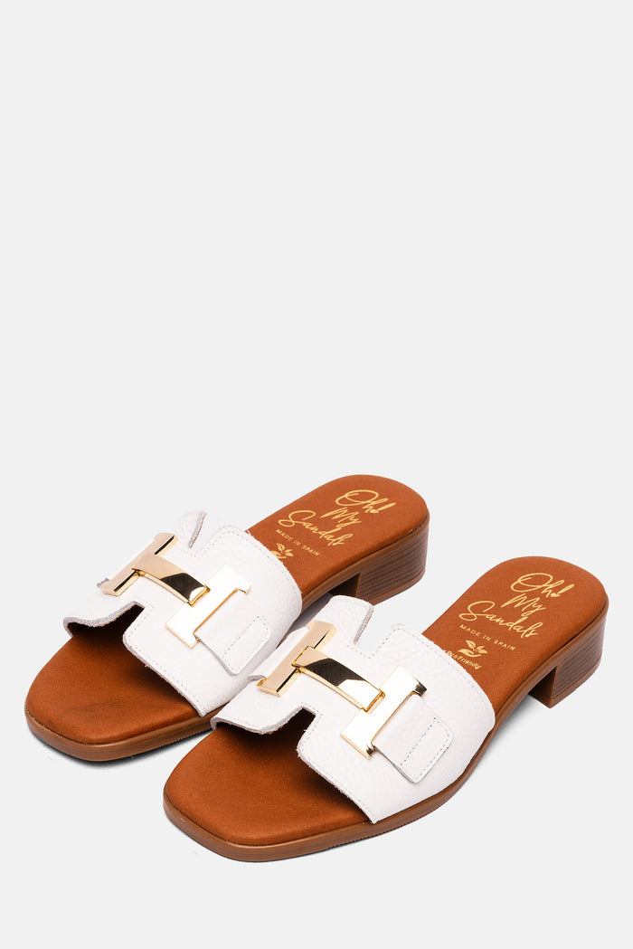 Oh My Sandals Sandalia Mujer Piel Kamala Blanco