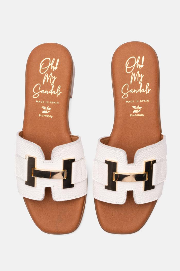 Oh My Sandals Sandalia Mujer Piel Kamala Blanco