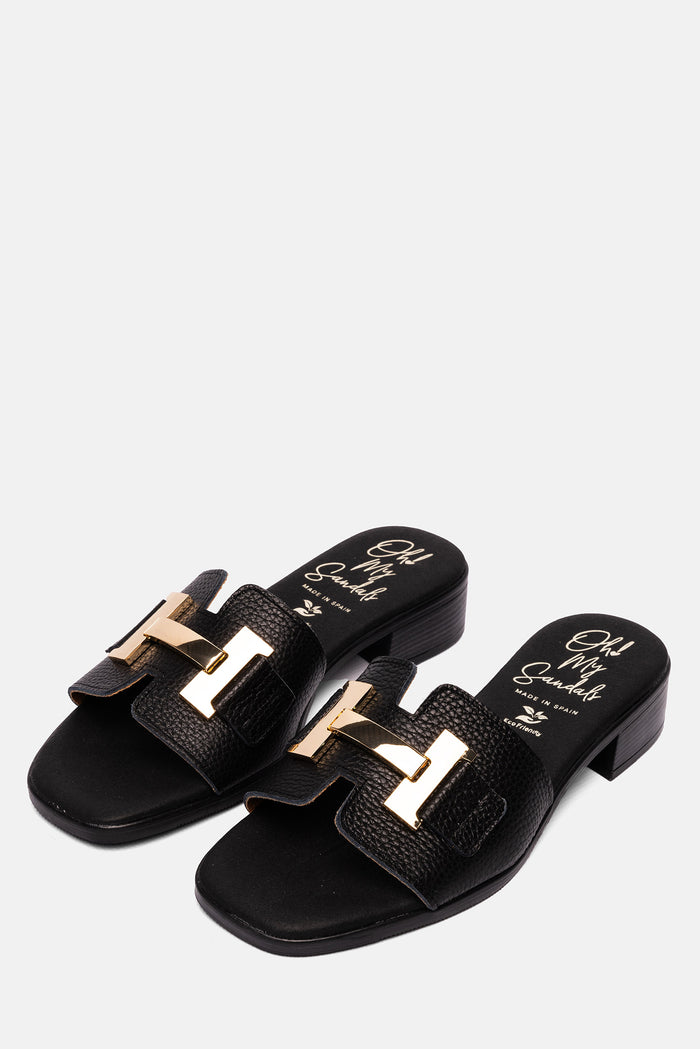 Oh My Sandals Sandalia Mujer Piel Kamala Negro