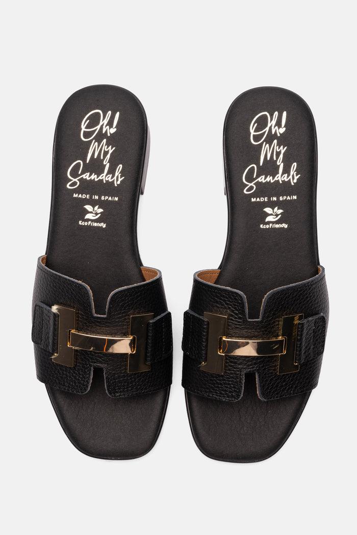 Oh My Sandals Sandalia Mujer Piel Kamala Negro