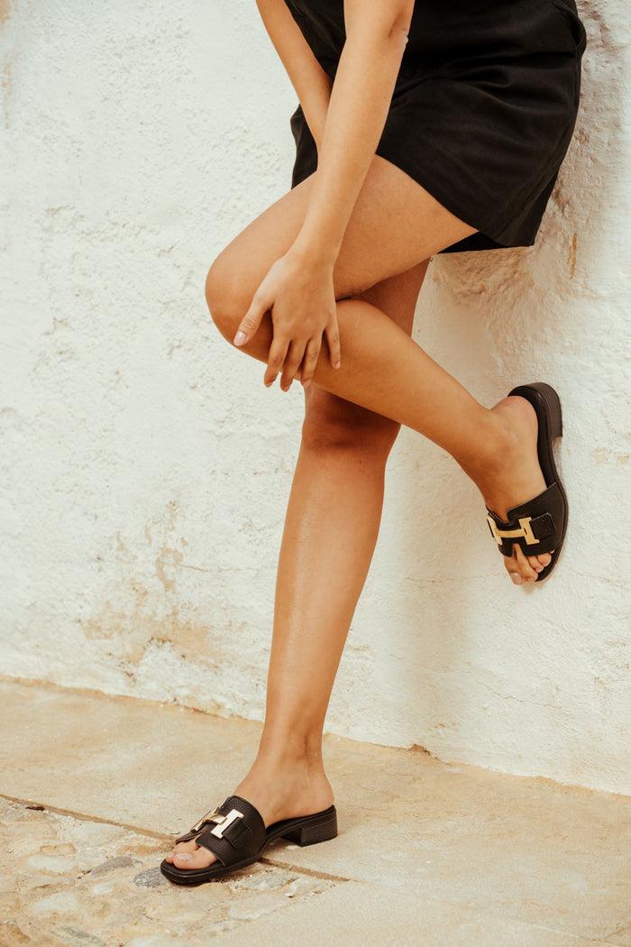 oh my sandals Sandalia Mujer Piel Kamala Negro