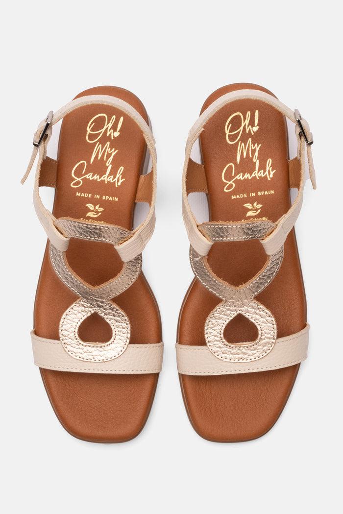 Oh My Sandals Sandalia Mujer Piel Leila Hielo