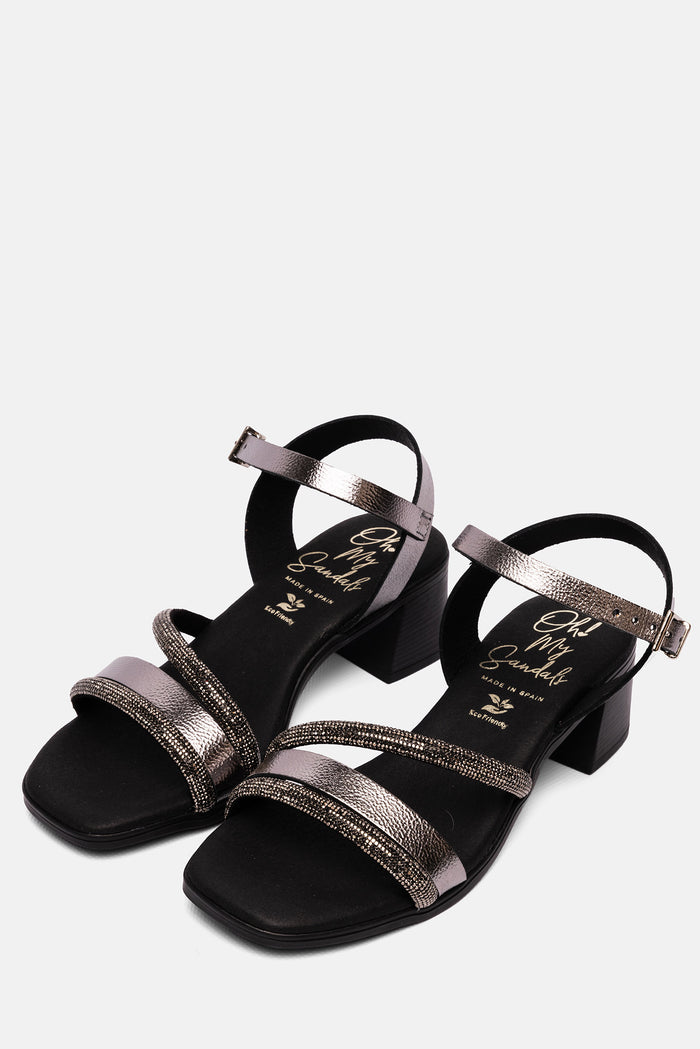 Oh My Sandals Sandalia Mujer Piel Olivia Acero