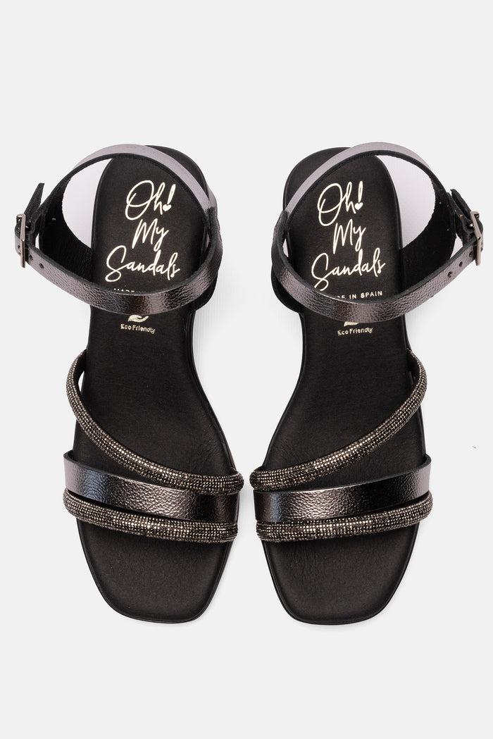 Oh My Sandals Sandalia Mujer Piel Olivia Acero