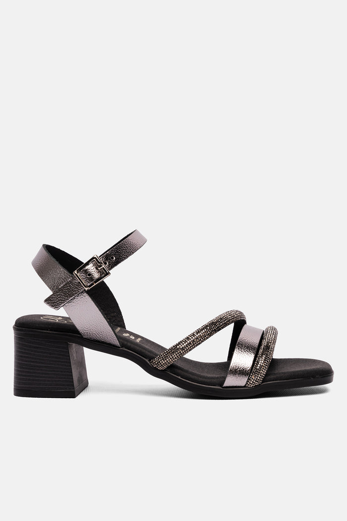 oh my sandals Sandalia Mujer Piel Olivia Acero