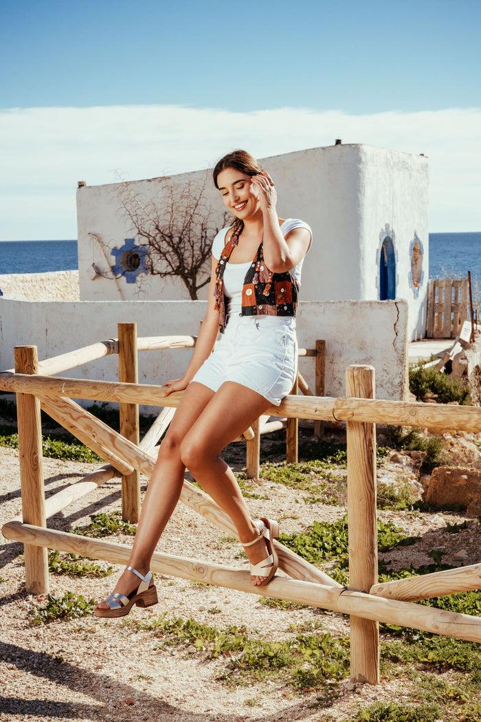 oh my sandals Sandalia Mujer Piel Pamela Champán