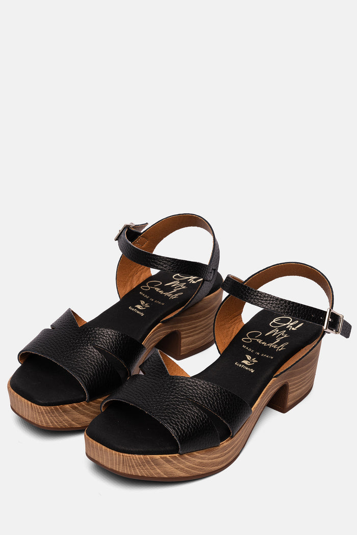 Oh My Sandals Sandalia Mujer Piel Pamela Negro