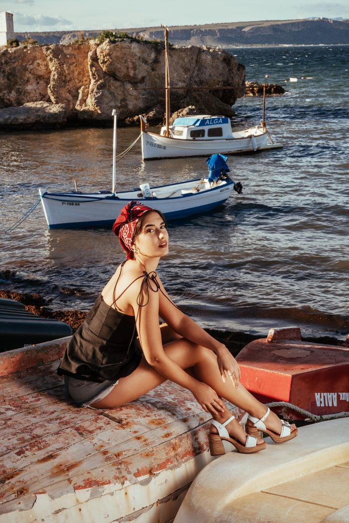 oh my sandals Sandalia Mujer Piel Rosalía Blanco