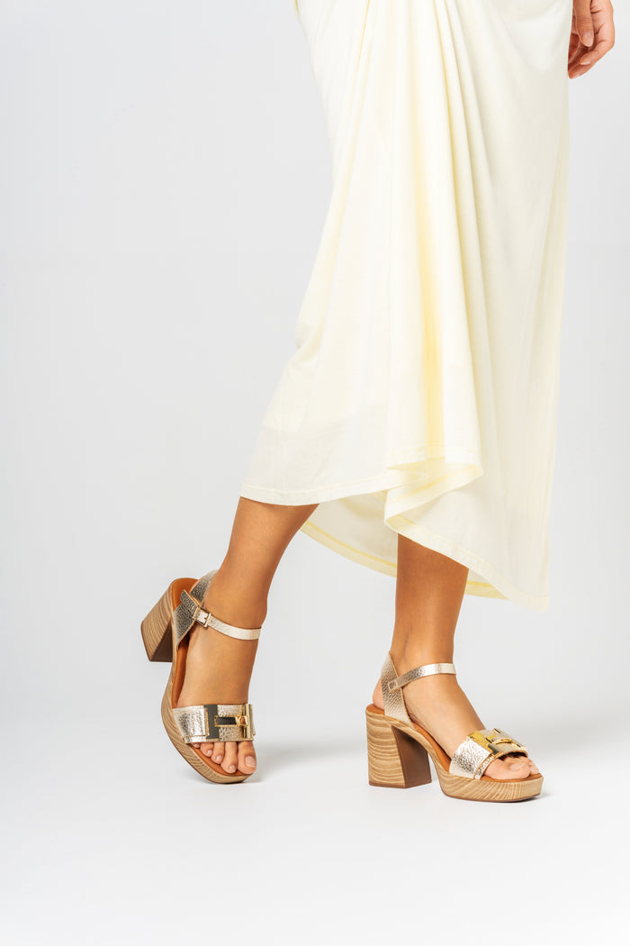 oh my sandals Sandalia Mujer Piel Rosalía Champán