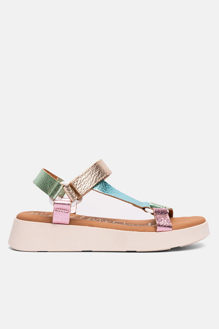 Oh My Sandals Sandalia Mujer Piel Salma Champán