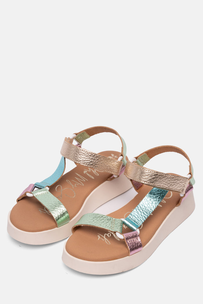 Oh My Sandals Sandalia Mujer Piel Salma Champán