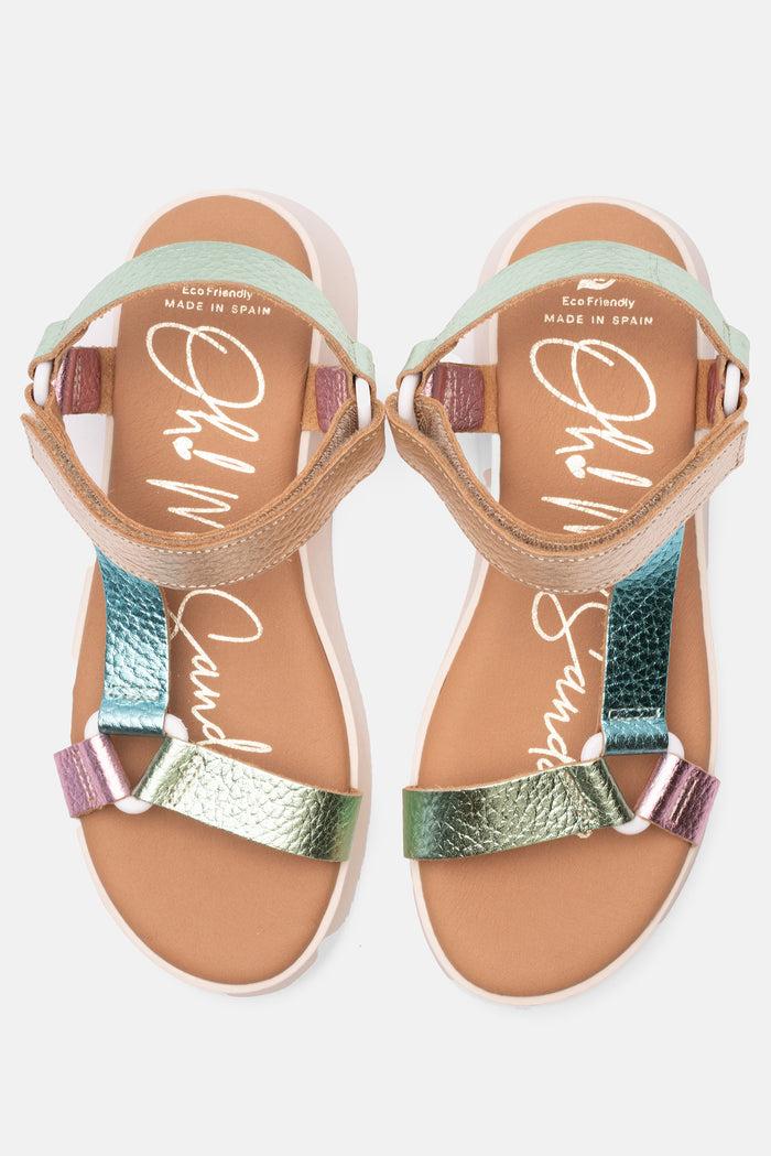 Oh My Sandals Sandalia Mujer Piel Salma Champán