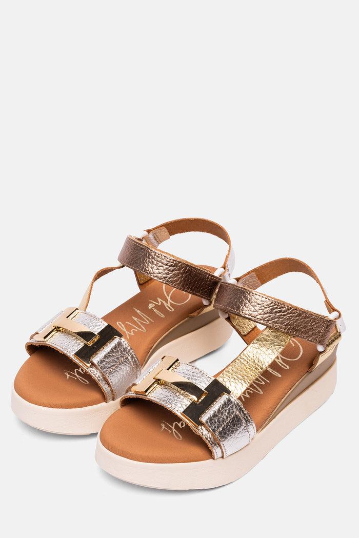Oh My Sandals Sandalia Mujer Piel Vania Plata