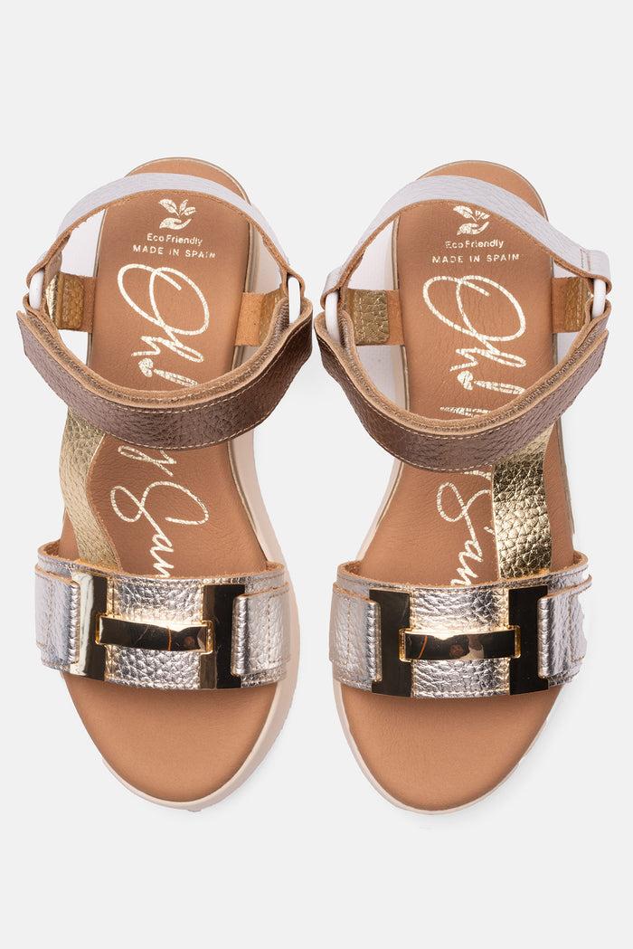 Oh My Sandals Sandalia Mujer Piel Vania Plata