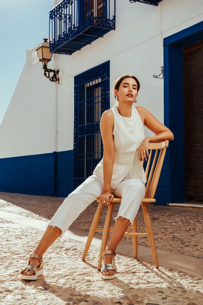 oh my sandals Sandalia Mujer Piel Vania Plata