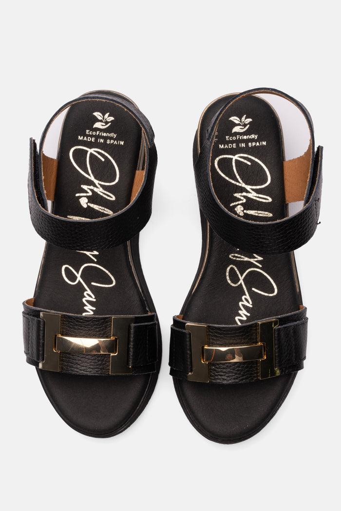 Oh My Sandals Sandalia Mujer Piel Vega Negro