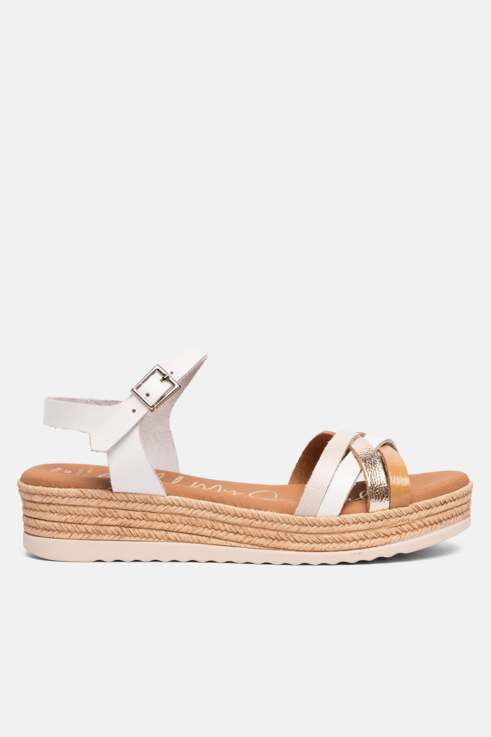 Oh My Sandals Sandalia Mujer Piel Zara Blanco