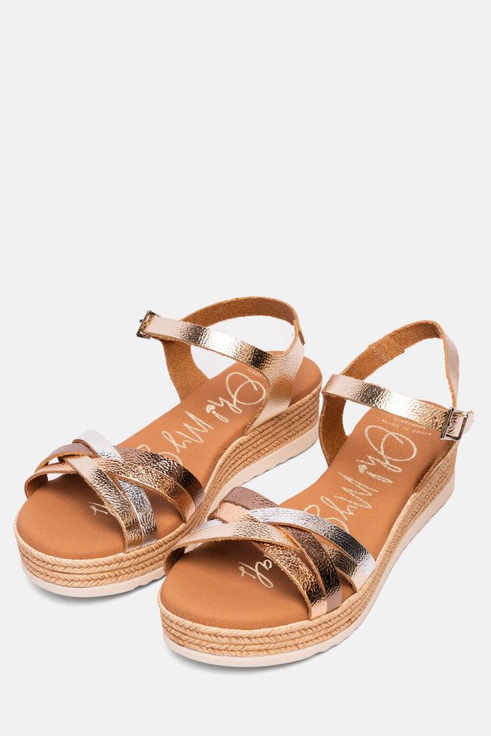 Oh My Sandals Sandalia Mujer Piel Zara Champán