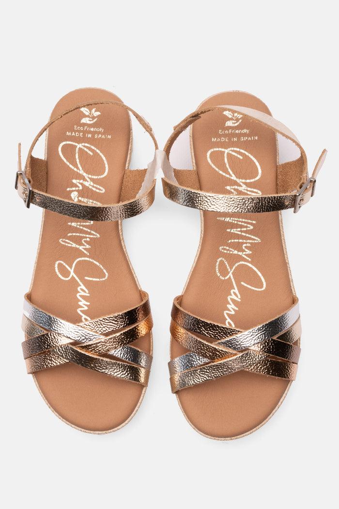Oh My Sandals Sandalia Mujer Piel Zara Champán