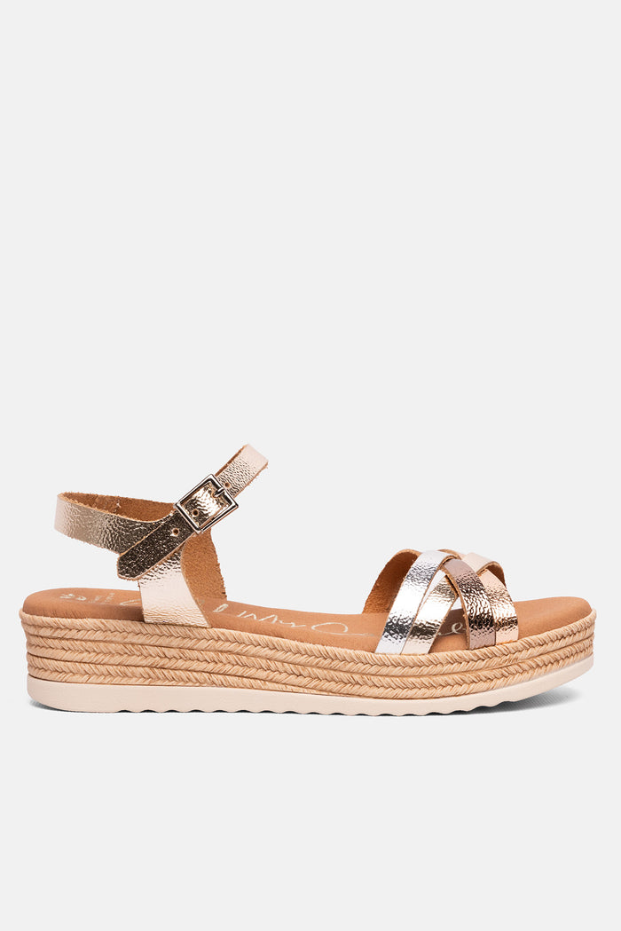 oh my sandals Sandalia Mujer Piel Zara Champán
