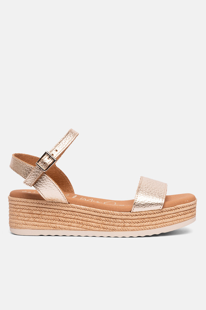 Oh My Sandals Sandalia Mujer Piel Zoe Champán