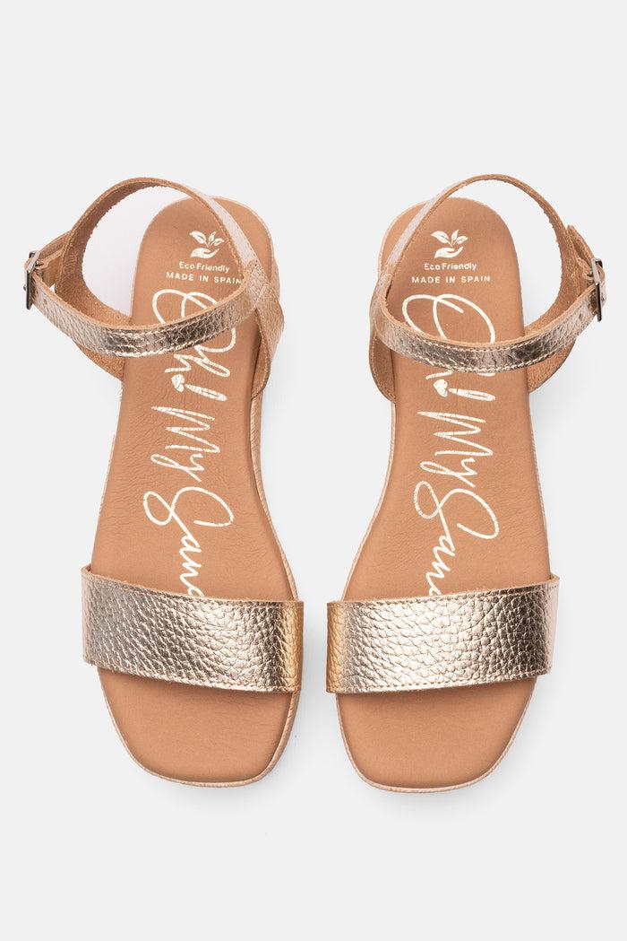 Oh My Sandals Sandalia Mujer Piel Zoe Champán