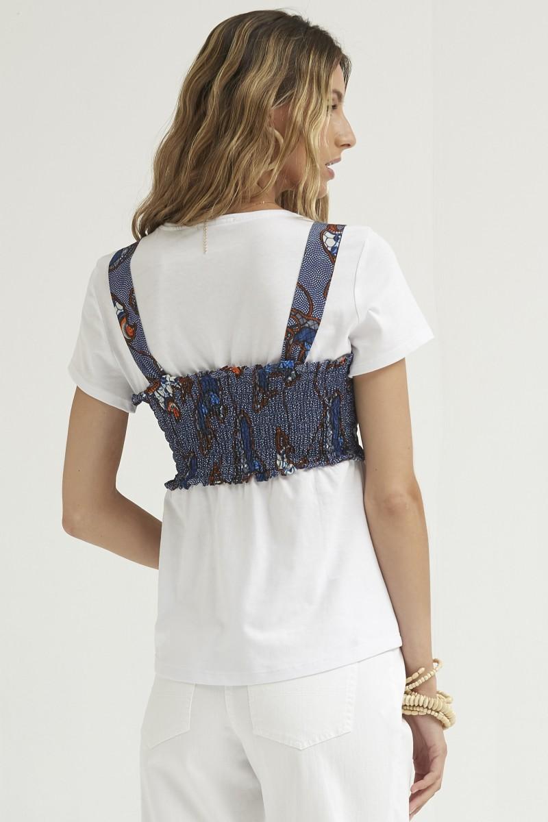 Oky Coky CAMISETA COMBINADA CREPÉ MARROCAIN ESTAMPADO LEONES