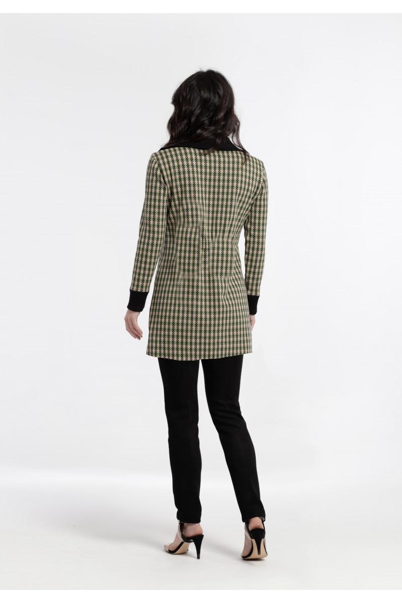 oky coky CASACA AITA6 CUELLO ALTO PUNTO JACQUARD TRICOLOR