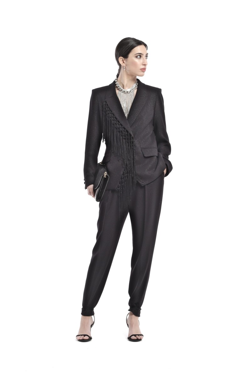 Oky Coky CHAQUETA AMERICANA BURNE CRUZADA PLANA DE LUREX