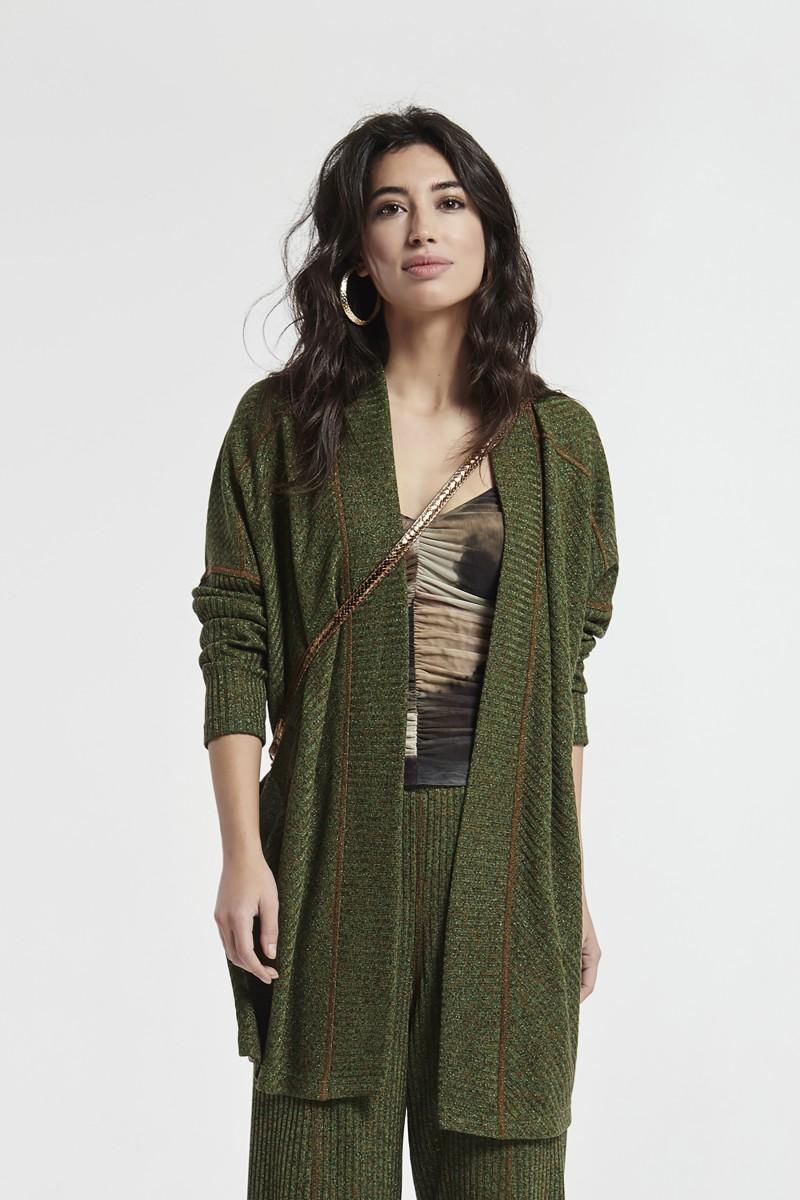 Oky Coky CHAQUETA AMPLIA PUNTO MISCA PUNTO LUREX MELANGE