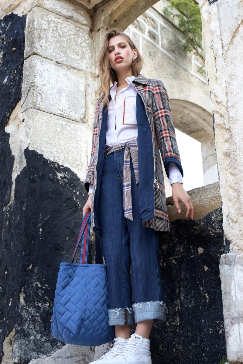 Oky Coky ABRIGO CREMALLERA-CUADROS LANA