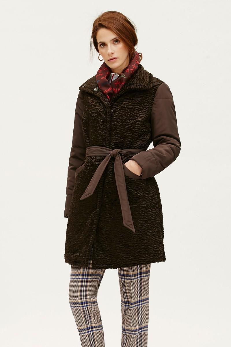 oky coky ABRIGO ECO ASTRACÁN MANGA ACOLCHADA