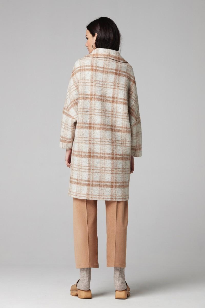 Oky Coky ABRIGO TICOSA CUADRO LANA