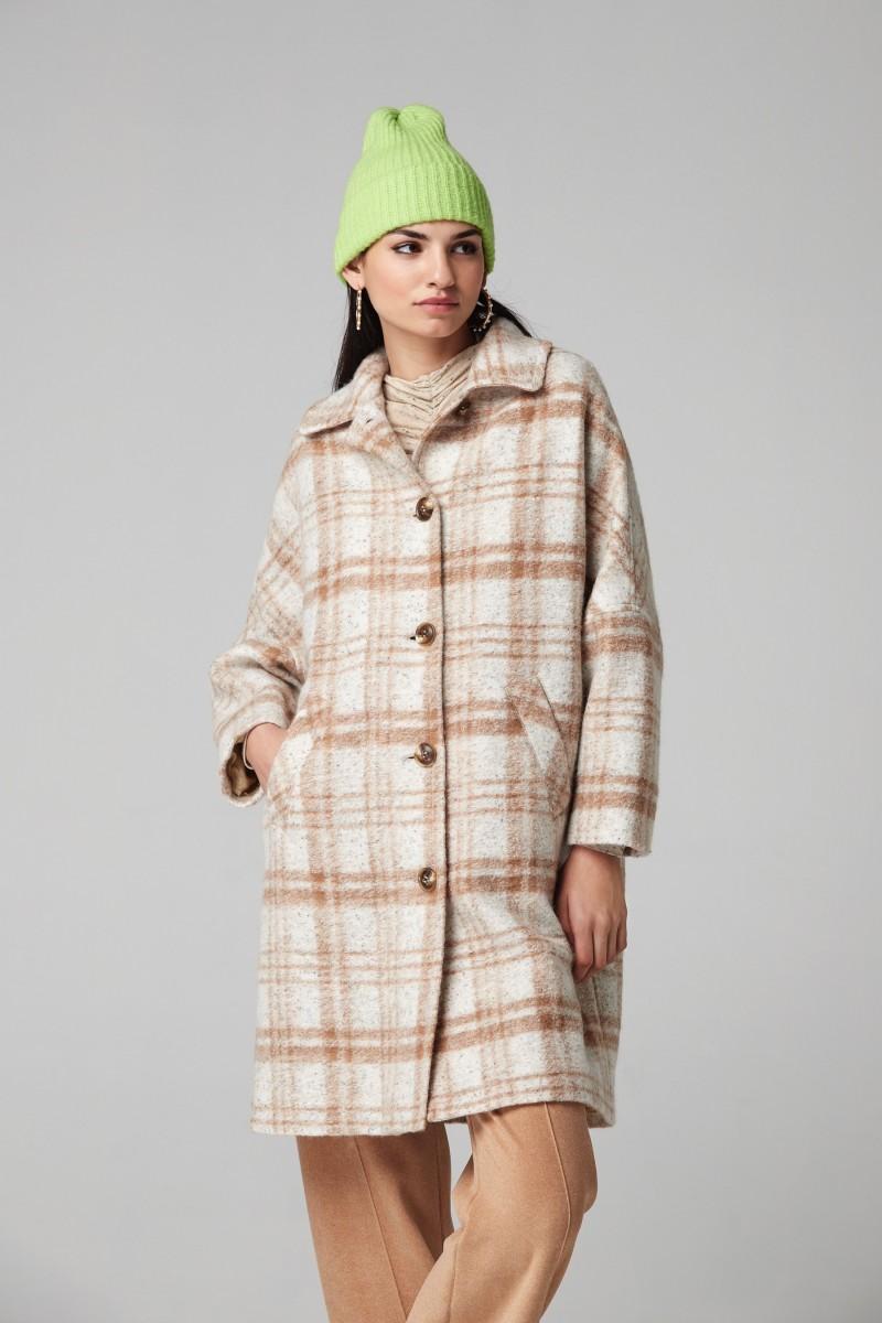 Oky Coky ABRIGO TICOSA CUADRO LANA