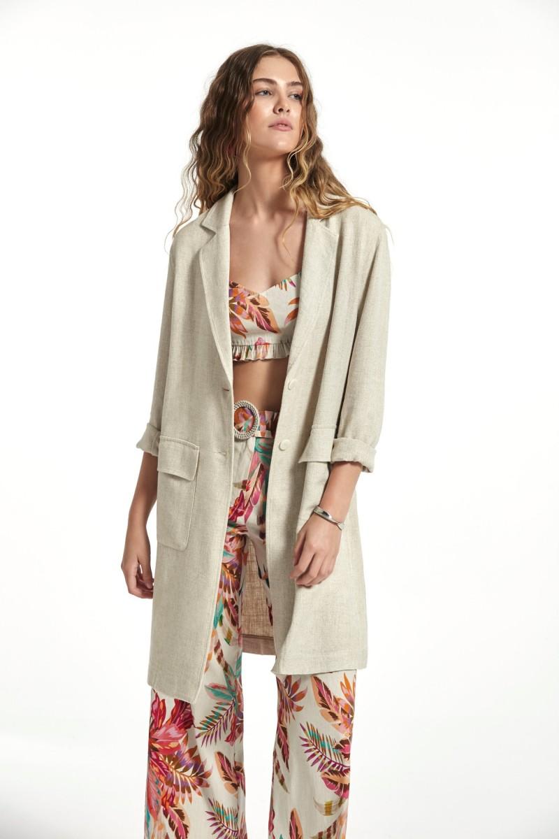 oky coky ABRIGO VALUZ LINO RUSTICO