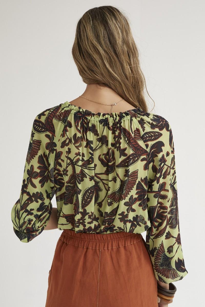 Oky Coky BLUSA FRUNCES-ESTAMPADO FLORAL