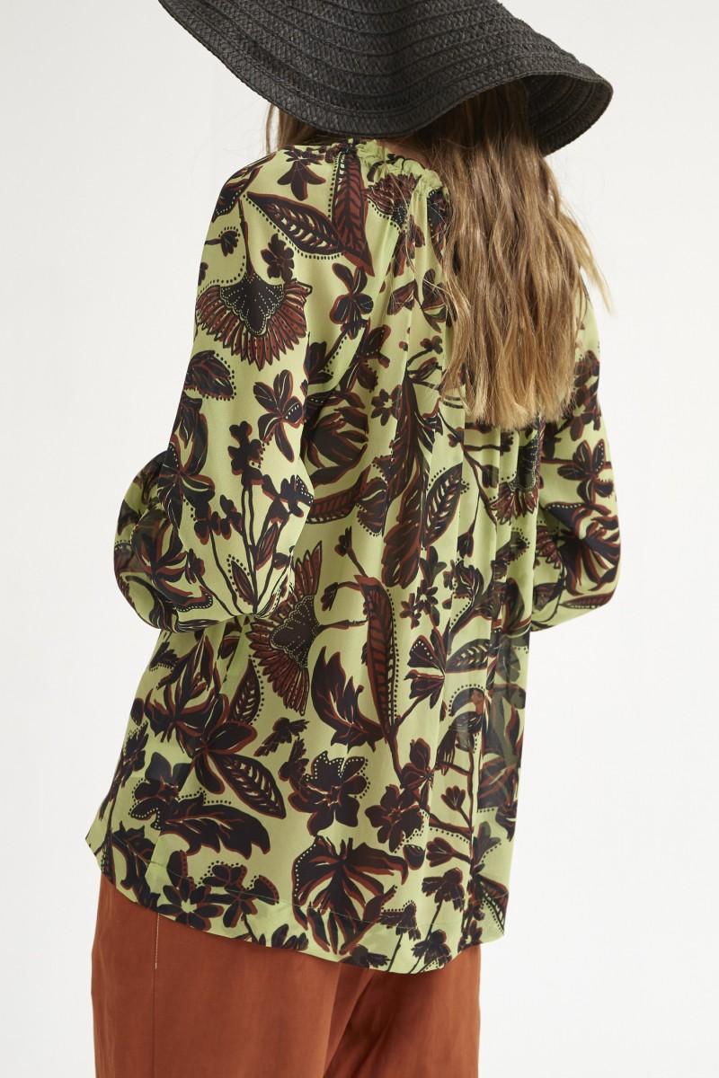 Oky Coky BLUSA FRUNCES-ESTAMPADO FLORAL