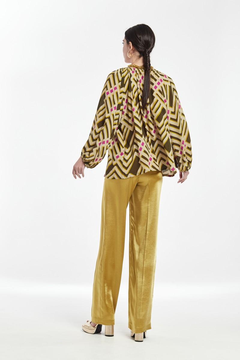 Oky Coky BLUSA LAZO VISCOSA ESTAMPADA