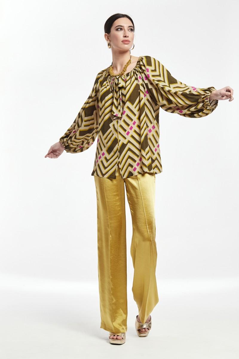 Oky Coky BLUSA LAZO VISCOSA ESTAMPADA