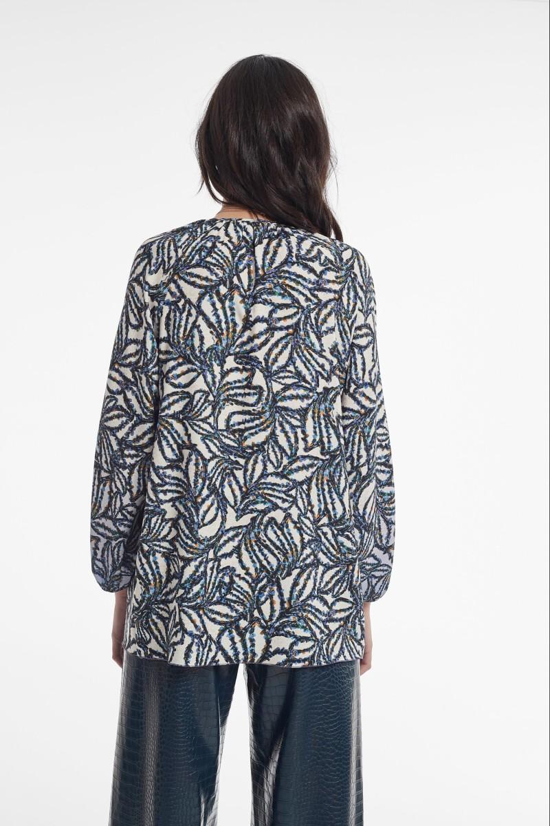 Oky Coky BLUSA MARNE SARGA LIGERA ESTAMPADA