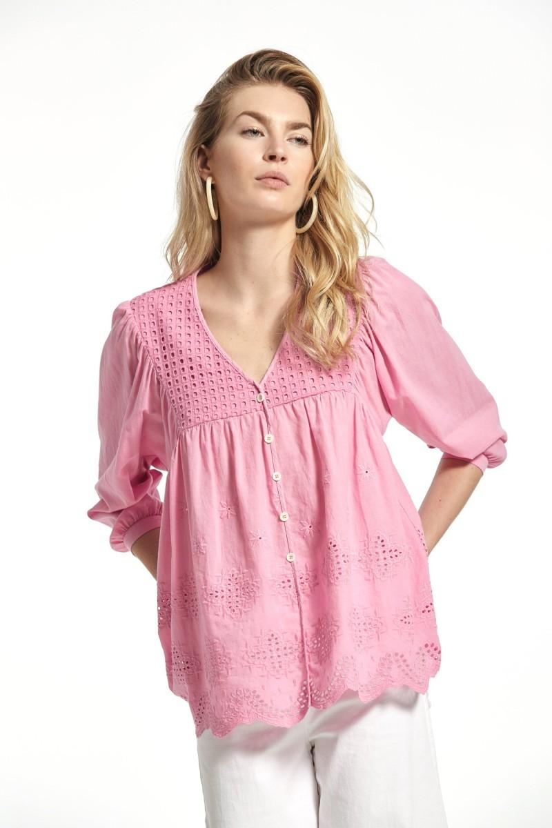 oky coky CAMISA ALBIS VOILE BORDADO PERFORADO